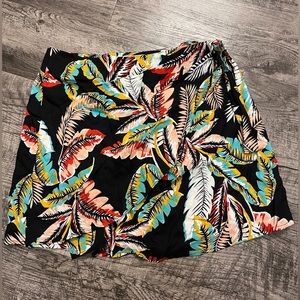 Bog collective size large floral swim suit wrap skirt